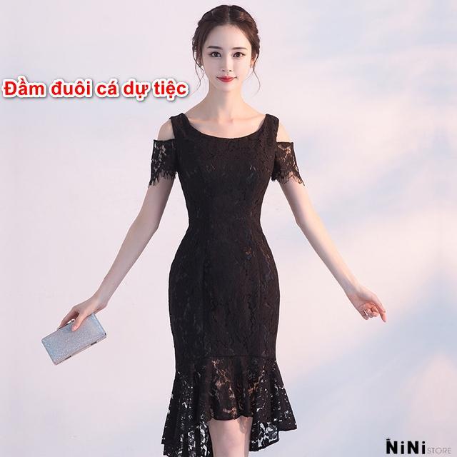 Đầm xòe nhung phối viền ren Alice | My Way Fashion || Thời trang thiết kế  cao cấp