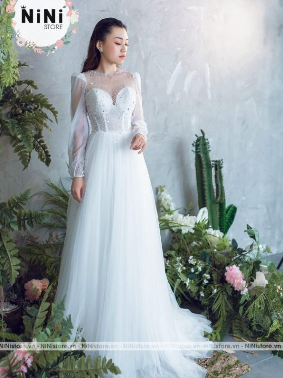 Mẫu váy cưới chữ A đẹp nhất 2023 từ Nicole Bridal