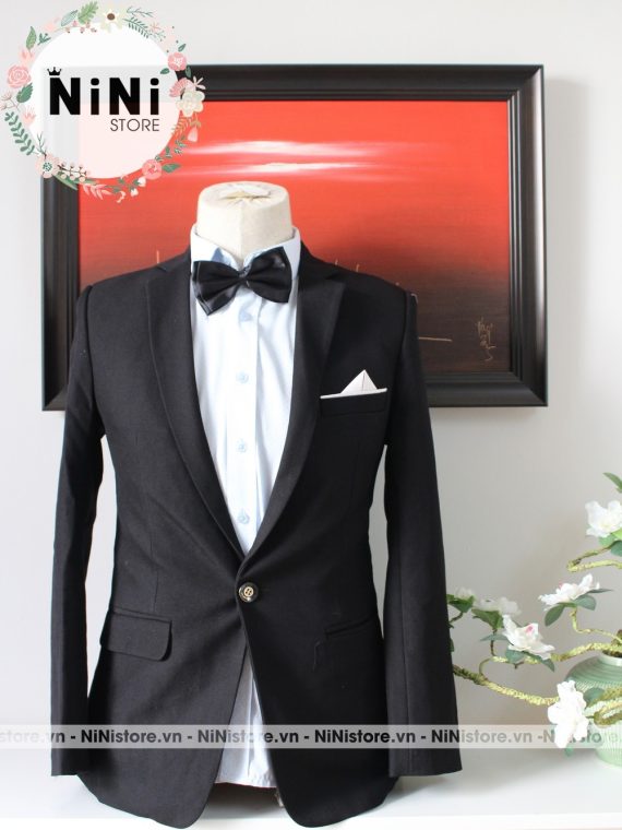 Cho thuê vest nam màu đen 012  Xưởng may áo cướiKingBridal
